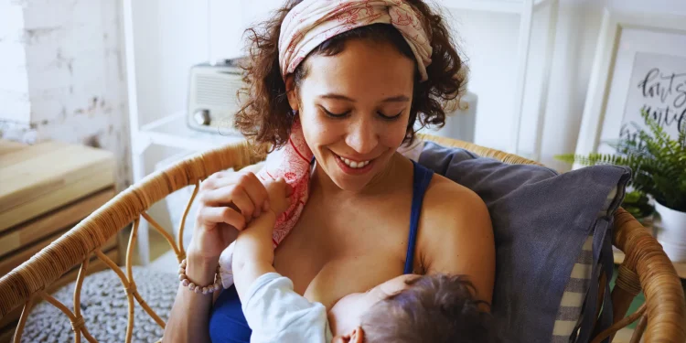breastfeeding mother and baby
