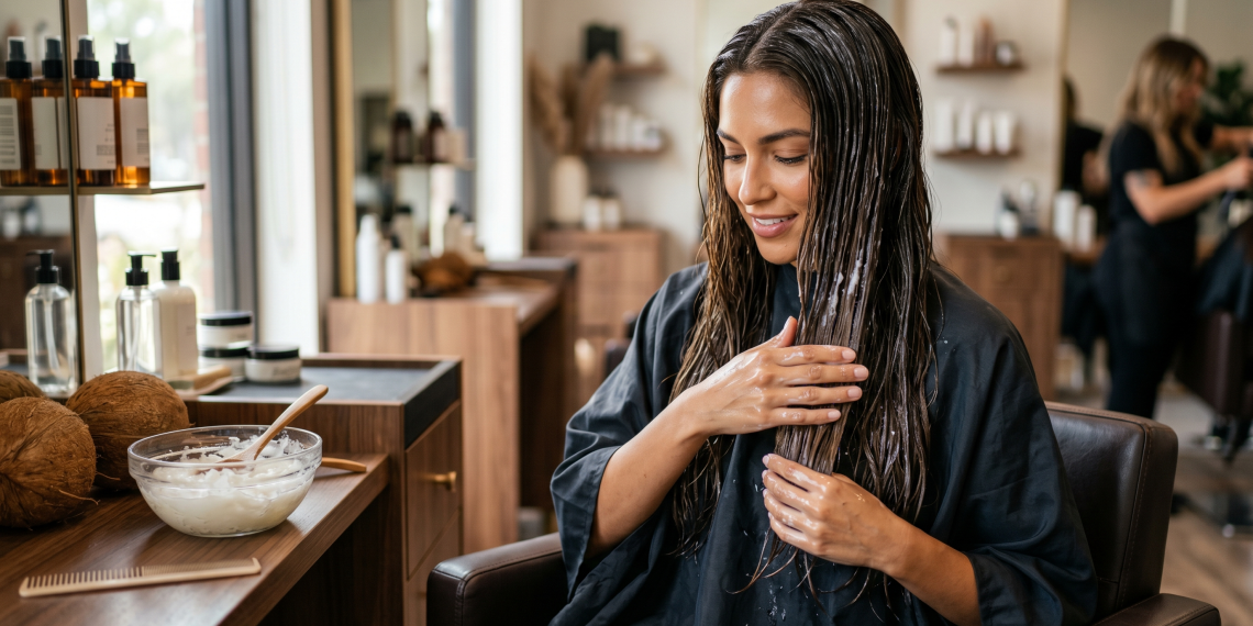 coconut oil for hair bleaching